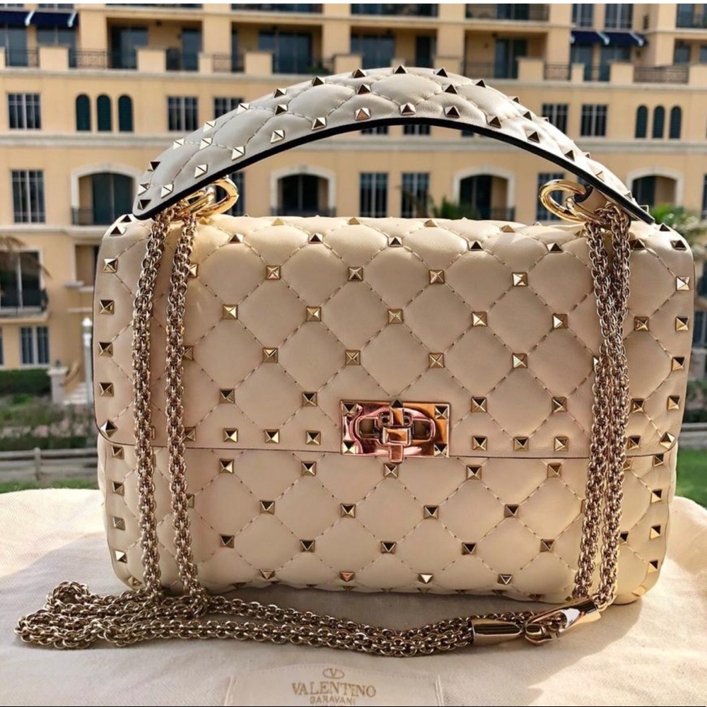 New Valentino Pike Leather Studded Shoulder Bag - Picture 8 of 8